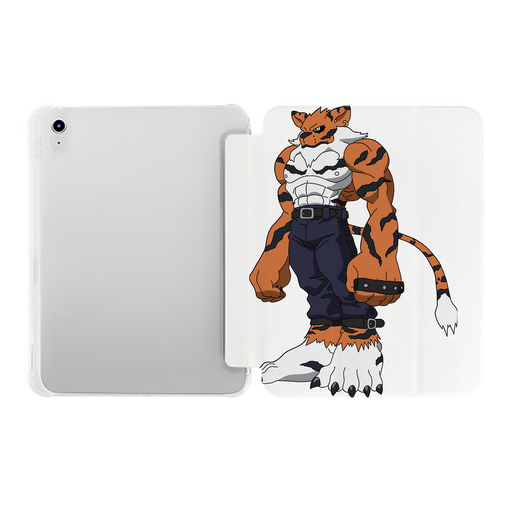 （画像用） Digimon デジタルモンスター/デジモン IPad ケース ペン収納付き 三つ折りスタンド PUレザー×シリコン 対応機種9.5/10.5/10.9インチ